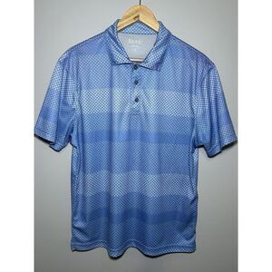 ETONIC Performance Golf‎ Blue Short Sleeve Polo Size Men's MEDIUM Med Made Kenya